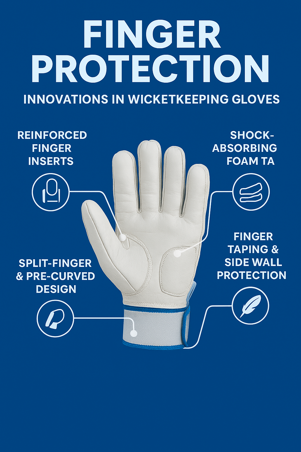 Finger protection innovations in wicketkeeping gloves