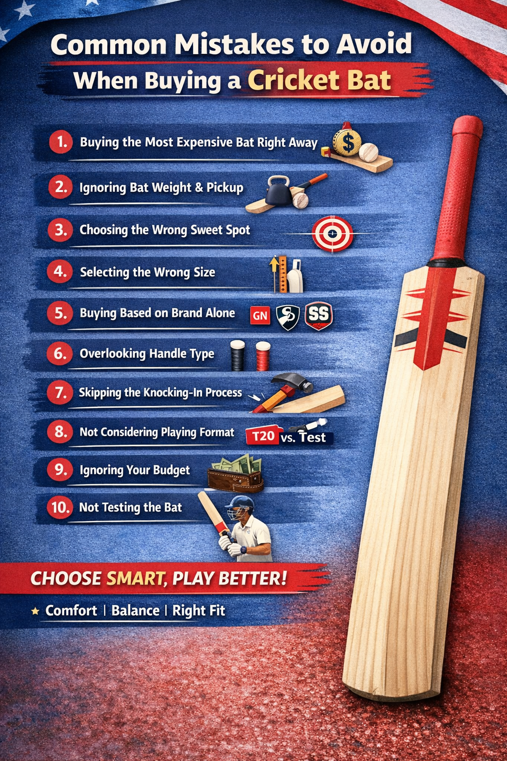 Common Mistakes to Avoid When Buying a Cricket Bat