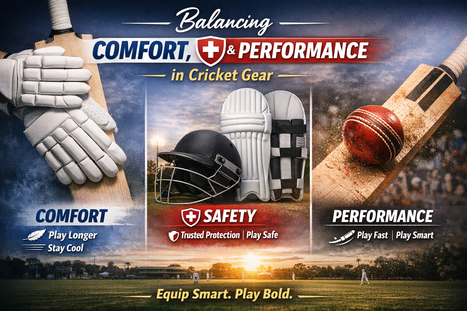 Balancing comfort, safety, and performance in cricket gear