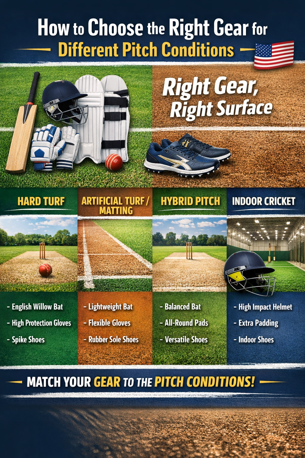 How to choose the right gear for different pitch conditions