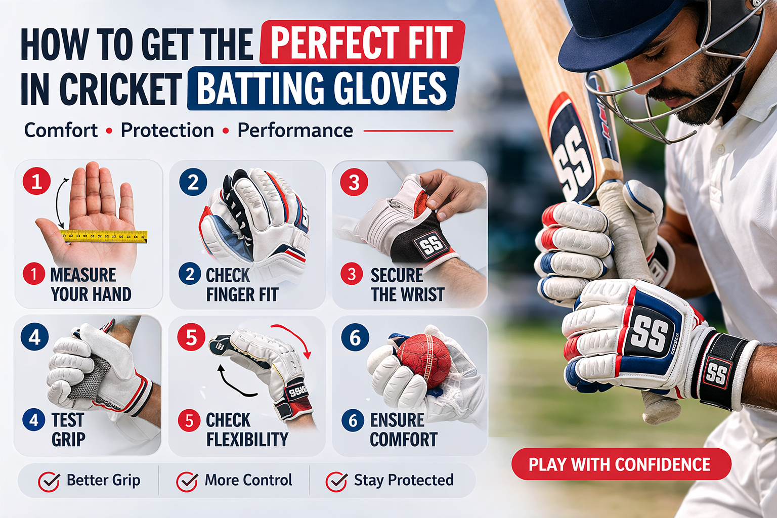How to Get the Perfect Fit in Cricket Batting Gloves
