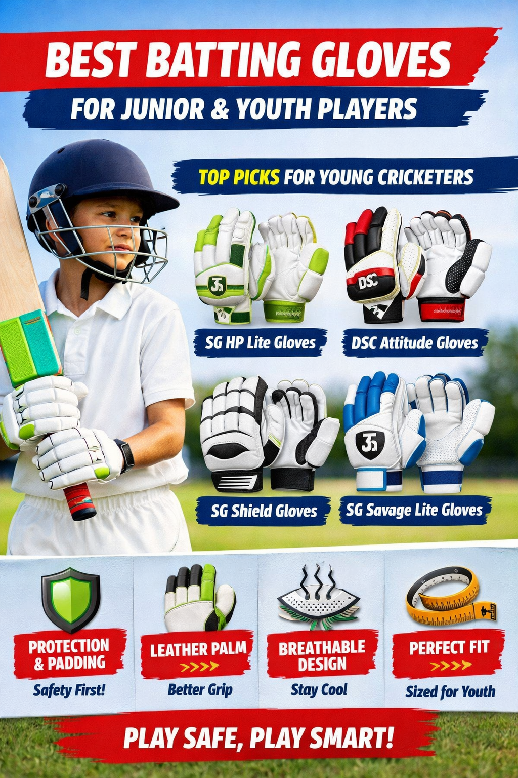 Best Batting Gloves for Junior and Youth Players