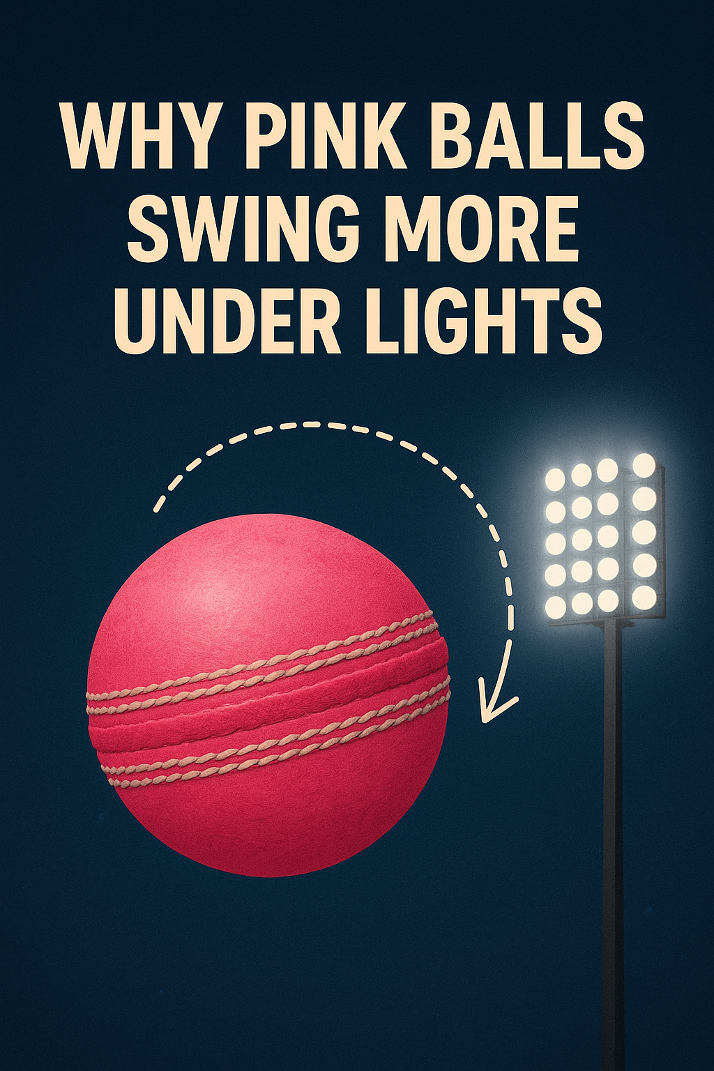 Why pink balls swing more under lights