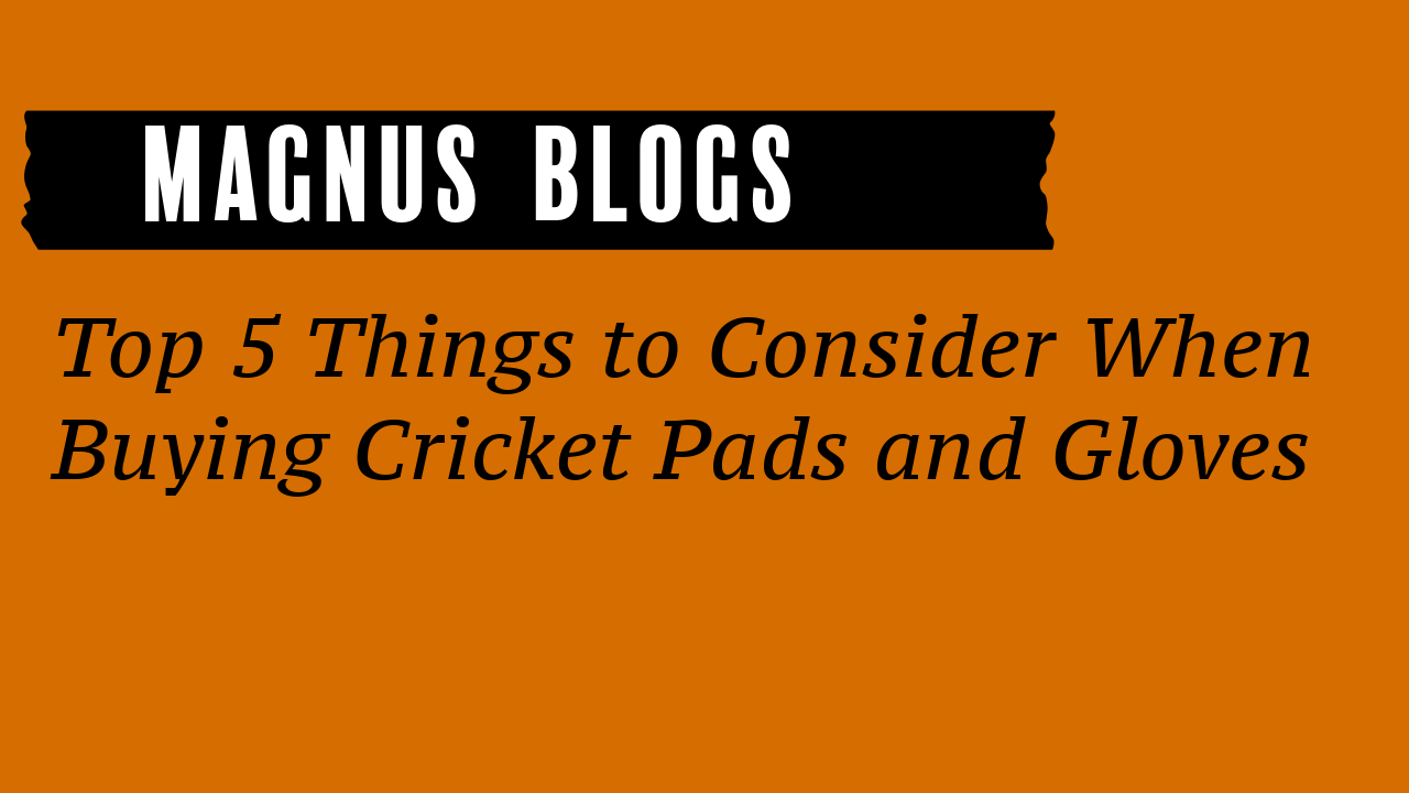Top 5 Things to Consider When Buying Cricket Pads and Gloves