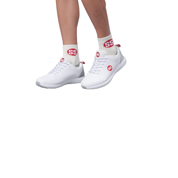 SS White Edition Cricket Shoes (Rubber Studs)