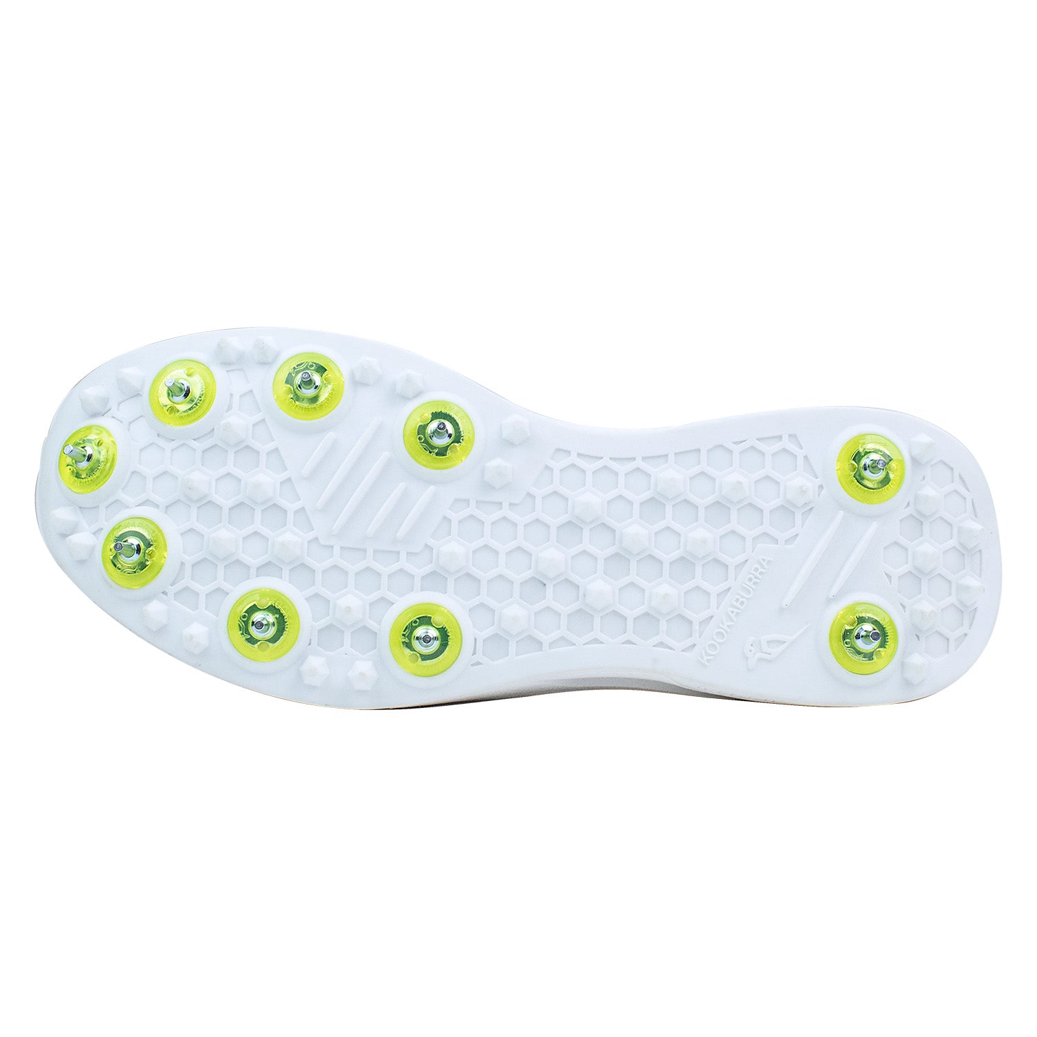 KC Players Cricket Shoes Spike - White/Lime