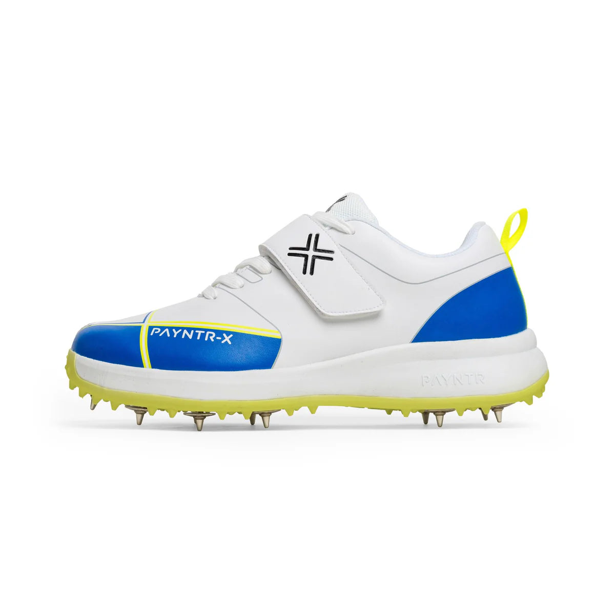 Payntr X Bowling SPIKE (White & Blue) Cricket Shoes