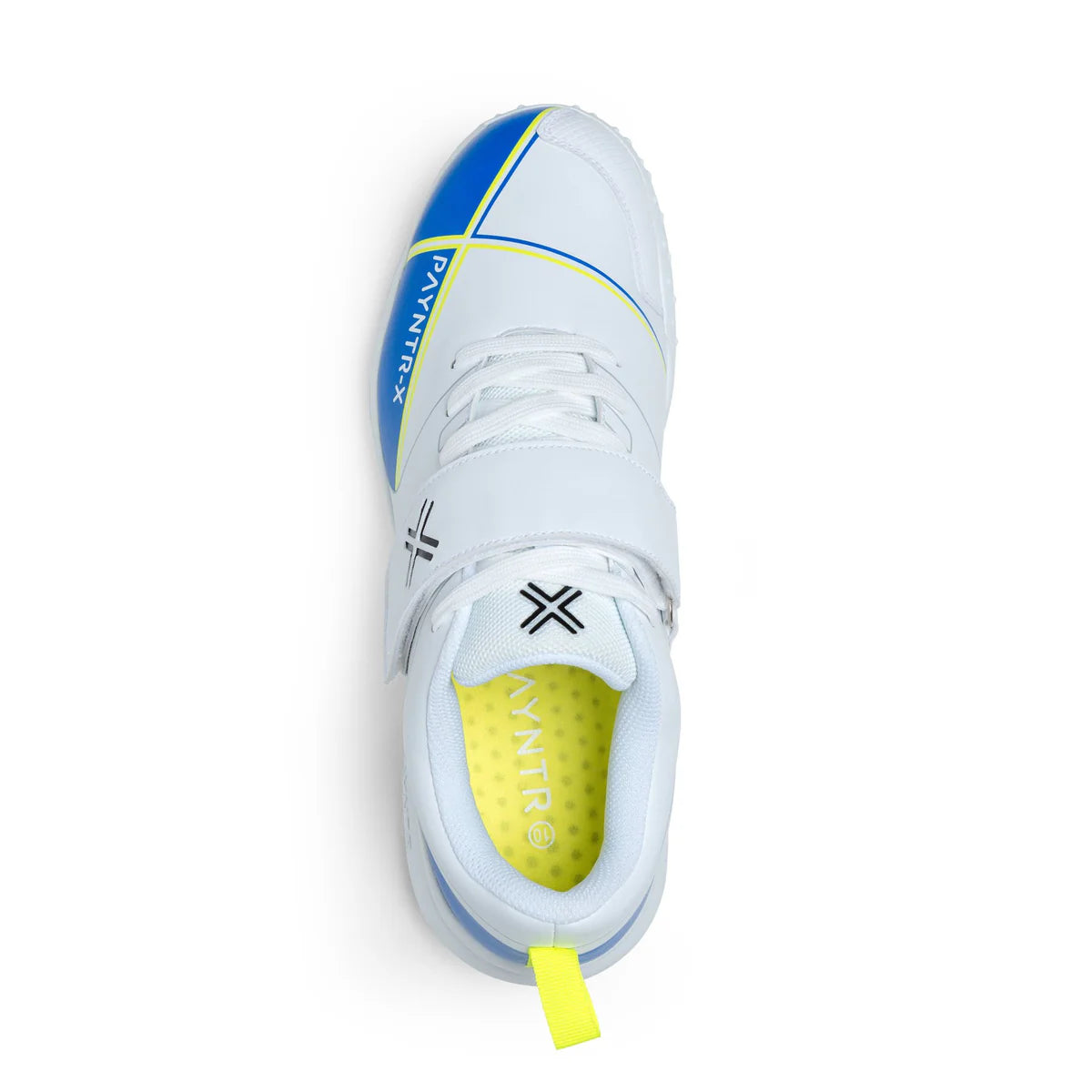 Payntr X Bowling SPIKE (White & Blue) Cricket Shoes