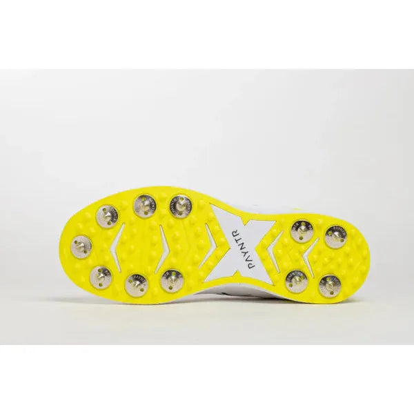 Payntr X Batting Spike (White & Yellow) Cricket Shoes
