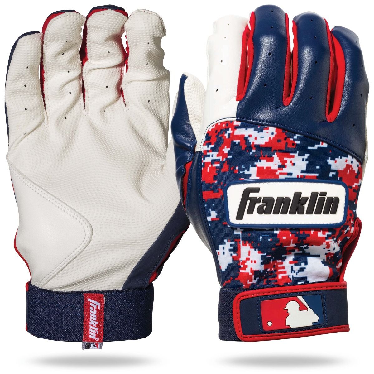 Franklin Batting Gloves Blue / Red / White
