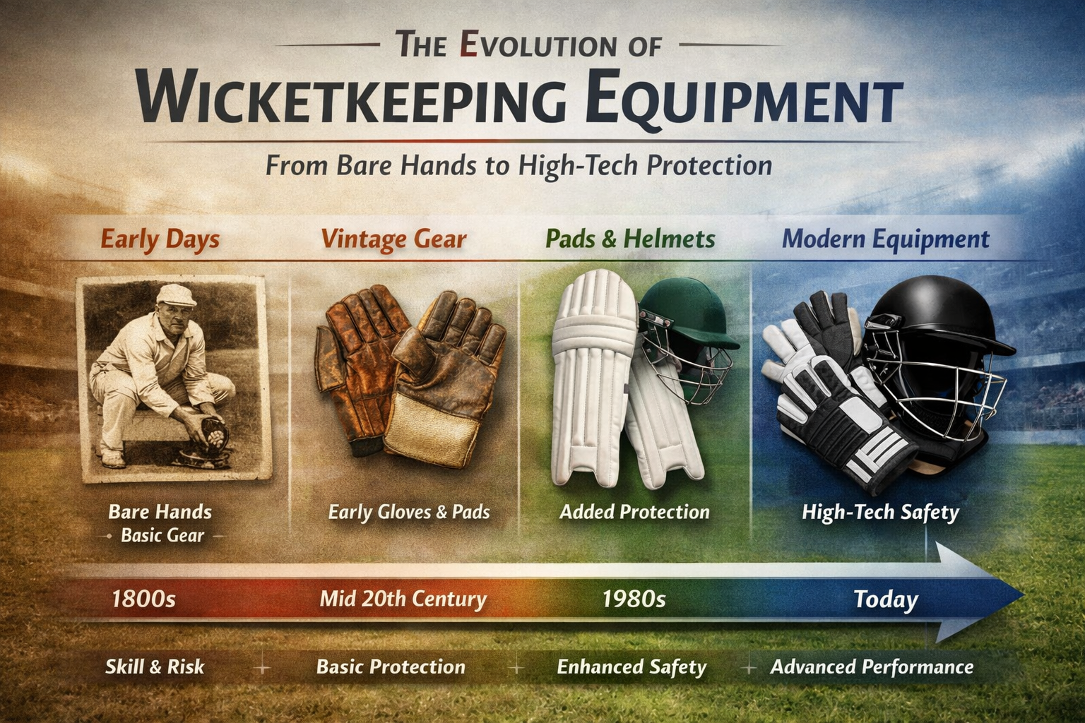 The evolution of wicketkeeping equipment
