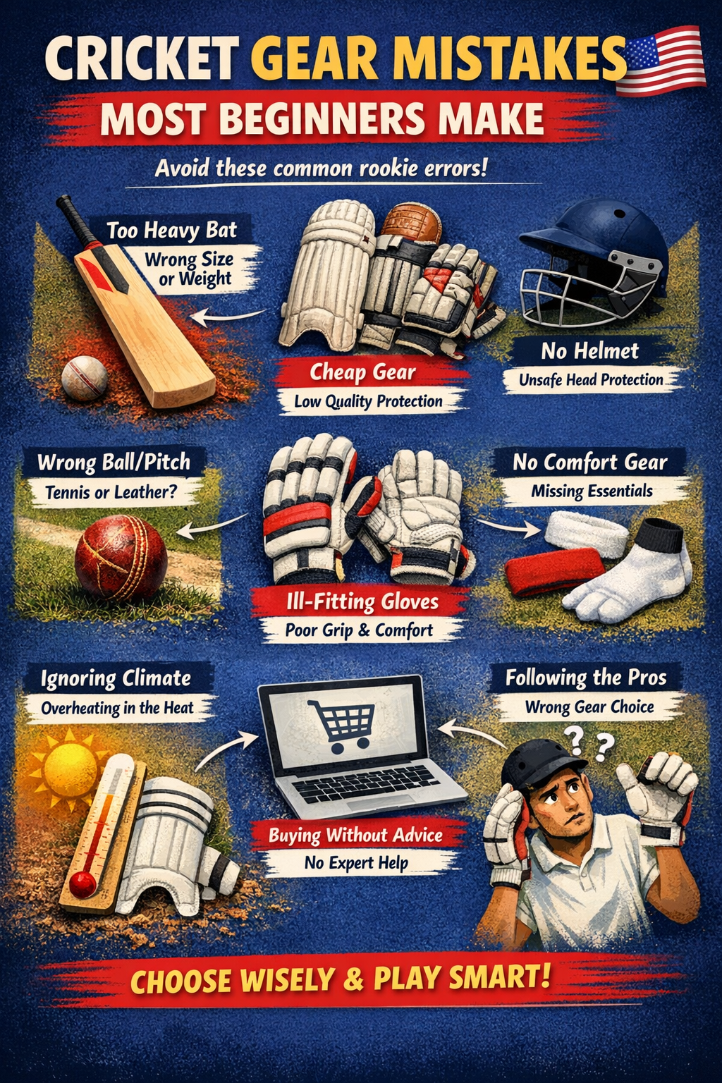 Cricket Gear Mistakes Most Beginners Make