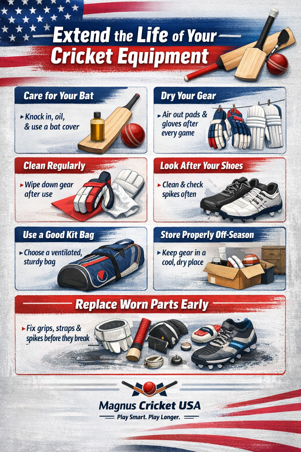 How to extend the life of your cricket equipment