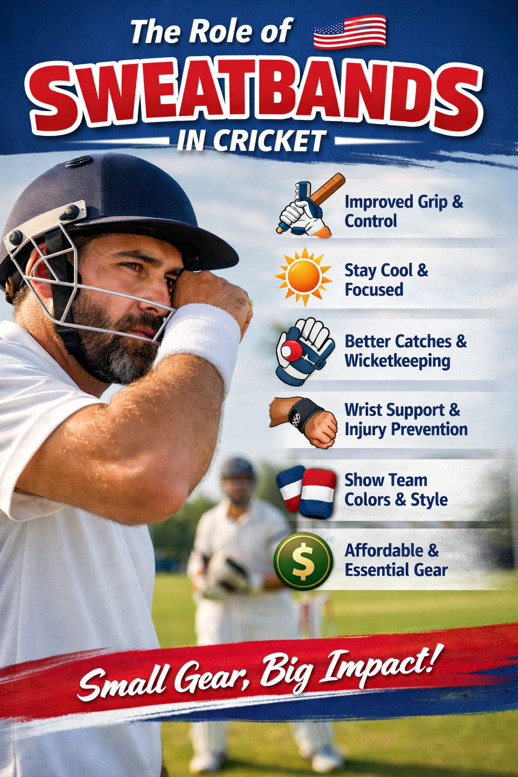 The role of sweatbands in cricket