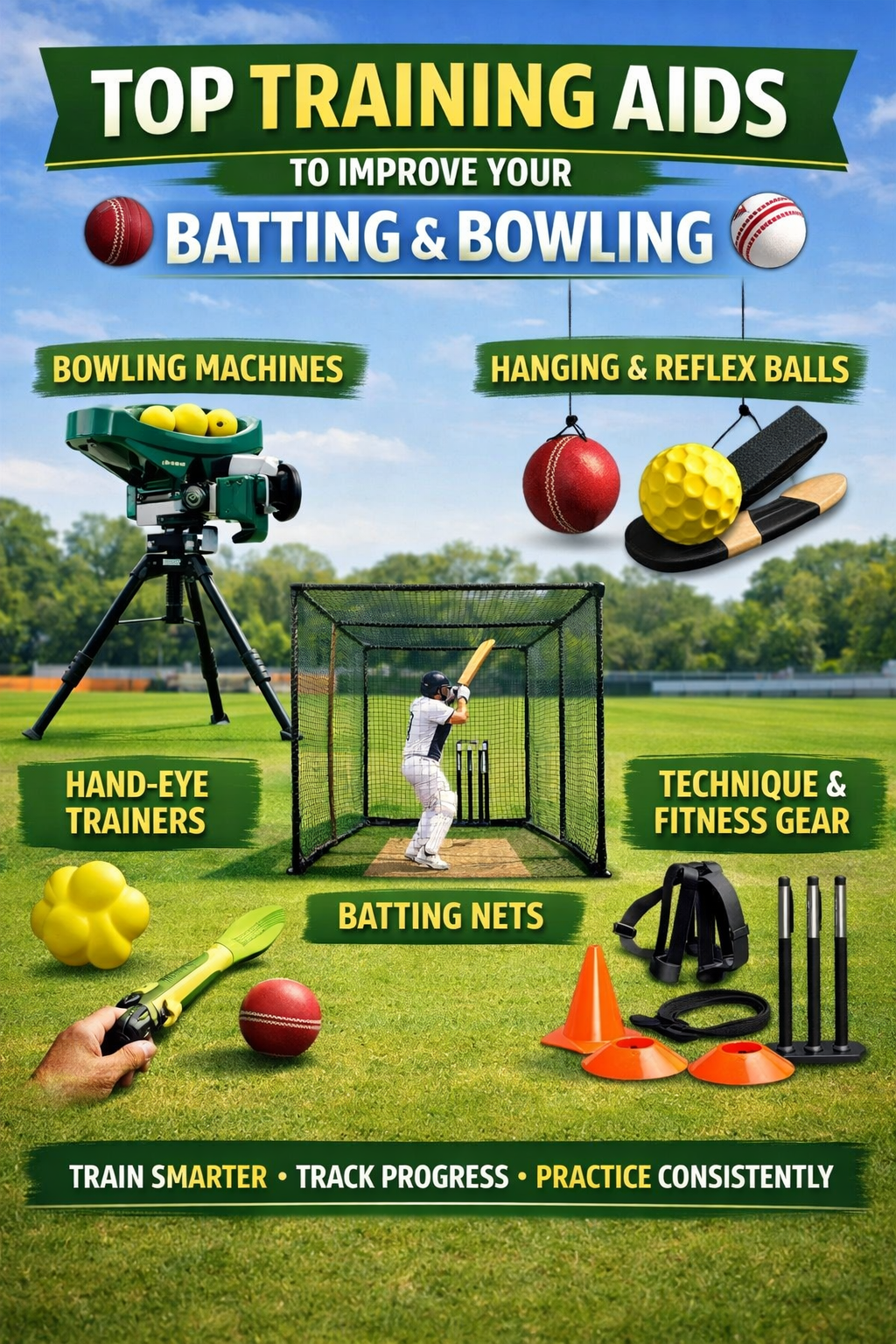 Top Training Aids to Improve Your Batting and Bowling