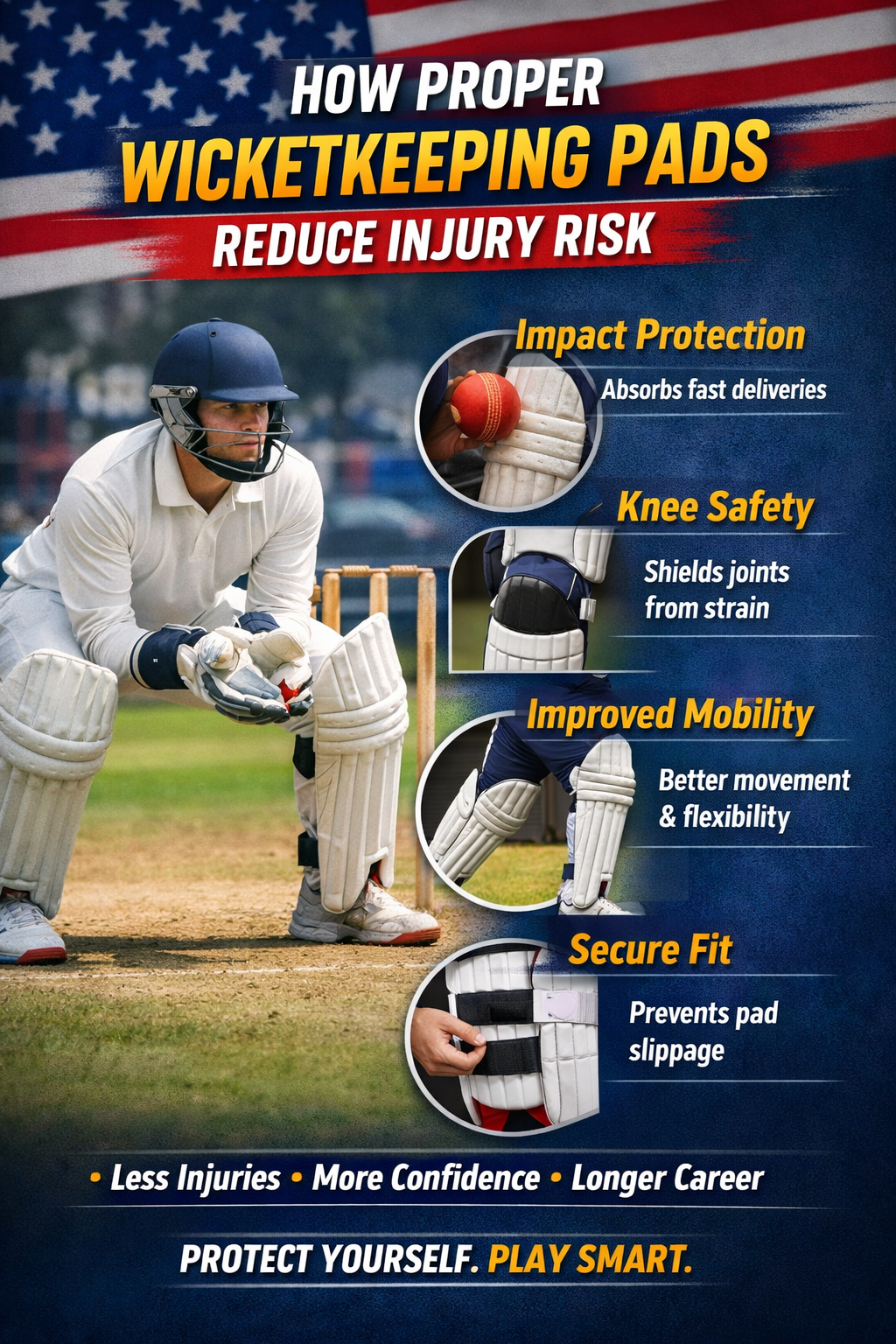 How Proper Wicketkeeping Pads Reduce Injury Risk