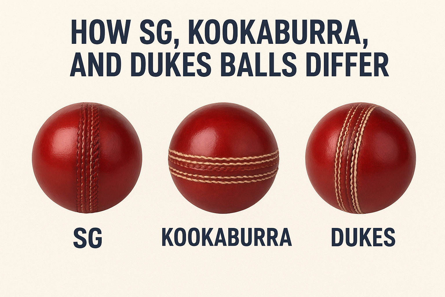 How SG, Kookaburra, and Dukes Cricket Balls Differ: A USA Guide for Cricketers